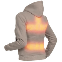 Opvarmet Hoodie - Damer | Dual Heating - Beige