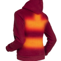 Opvarmet Hoodie - Damer | Dual Heating - Bourgogne
