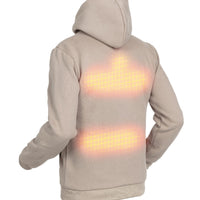 Opvarmet Hoodie - Mænd | Dual Heating - Beige