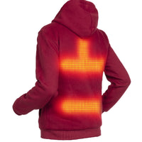 Opvarmet Hoodie - Mænd | Dual Heating - Bourgogne