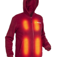 Opvarmet Hoodie - Mænd | Dual Heating - Bourgogne