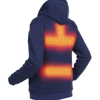 Opvarmet Hoodie - Mænd | Dual Heating - Marine Blå