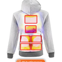 Opvarmet Hoodie - Mænd | Dual Heating - Grå