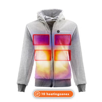 Opvarmet Hoodie - Mænd | Dual Heating - Grå