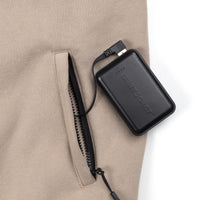 Opvarmet Hoodie - Mænd | Dual Heating - Beige
