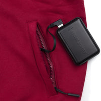 Opvarmet Hoodie - Mænd | Dual Heating - Bourgogne