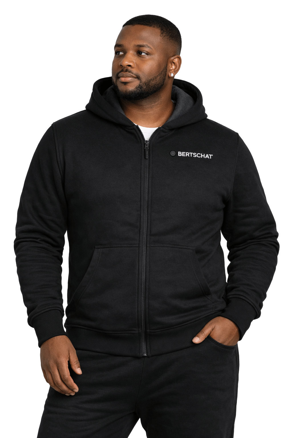 Opvarmet Hoodie PRO - Mænd | Sort