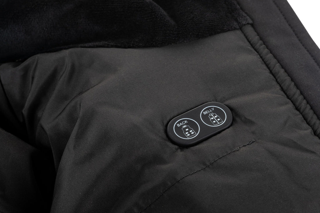 Opvarmet Vatteret Vest til Herrer Sort – Dual Heating