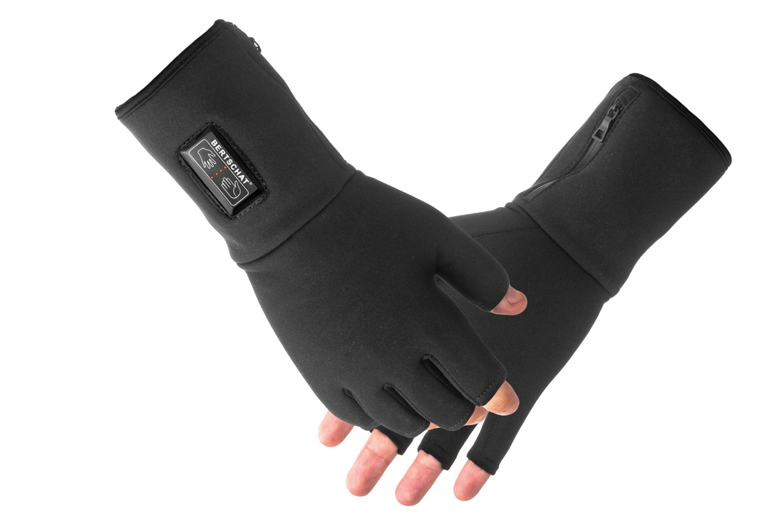 Opvarmede Fingerløse Inderhandsker – Dual Heating