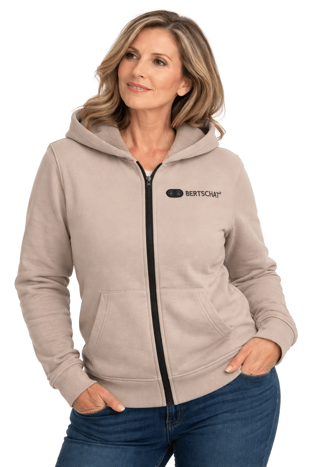 Opvarmet Hoodie - Damer | Dual Heating - Beige