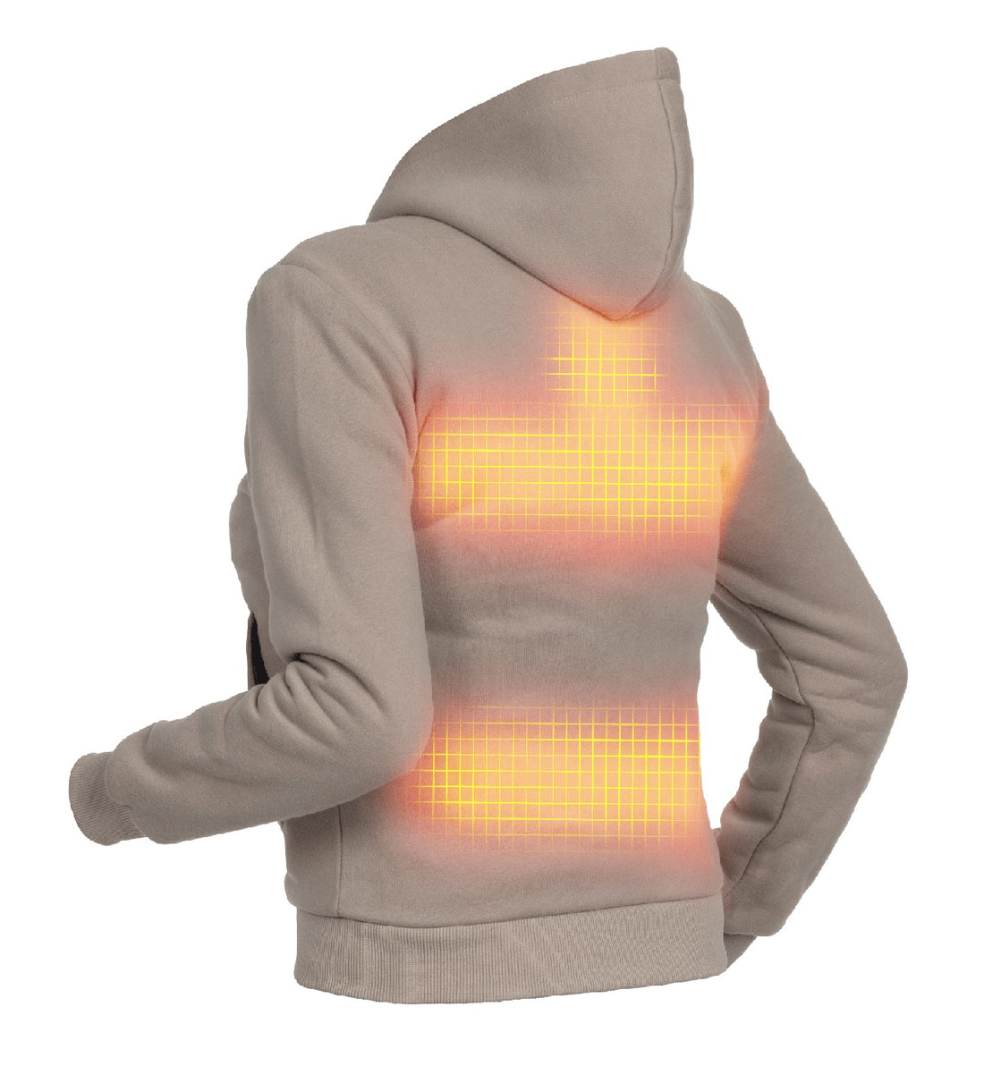 Opvarmet Hoodie - Damer | Dual Heating - Beige