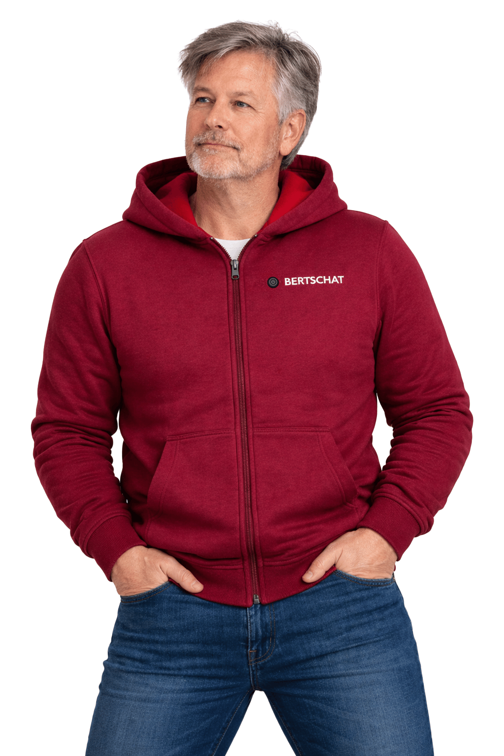 Opvarmet Hoodie PRO - Mænd | Bourgogne