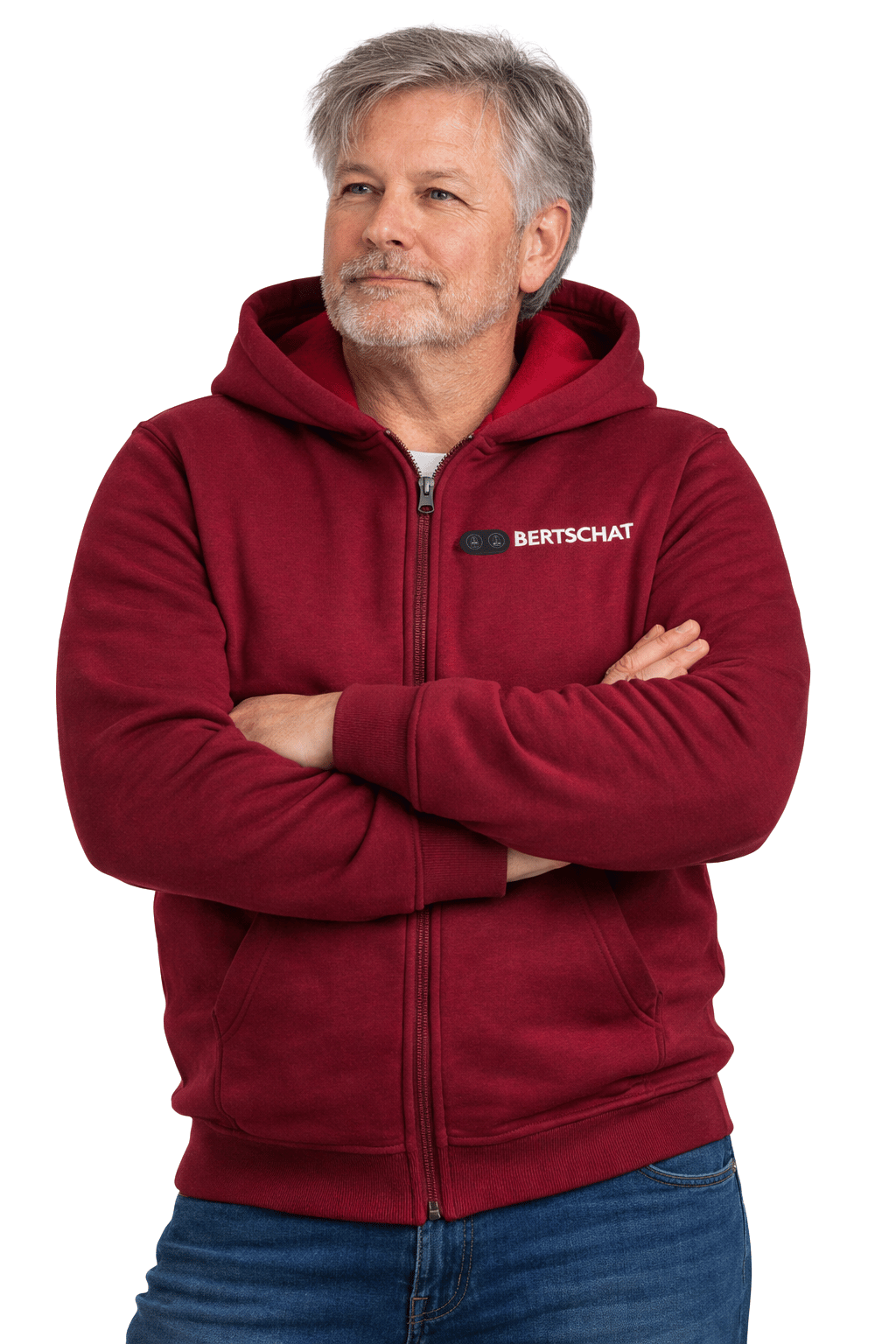 Opvarmet Hoodie - Mænd | Dual Heating - Bourgogne