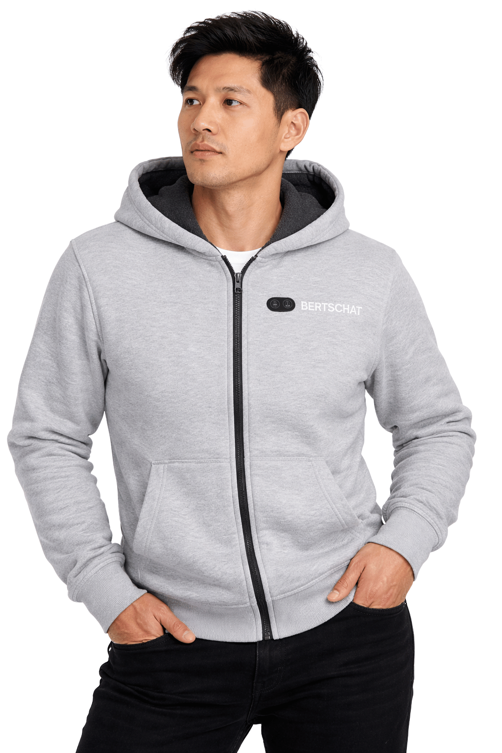 Opvarmet Hoodie - Mænd | Dual Heating - Grå