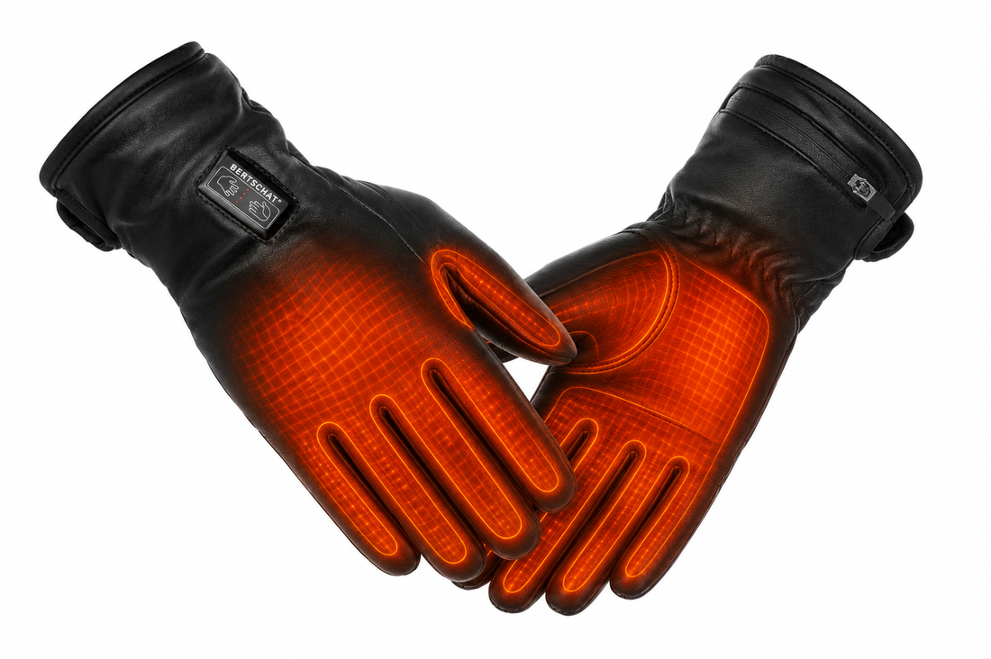 Opvarmede Læderhandsker til Damer – Dual Heating