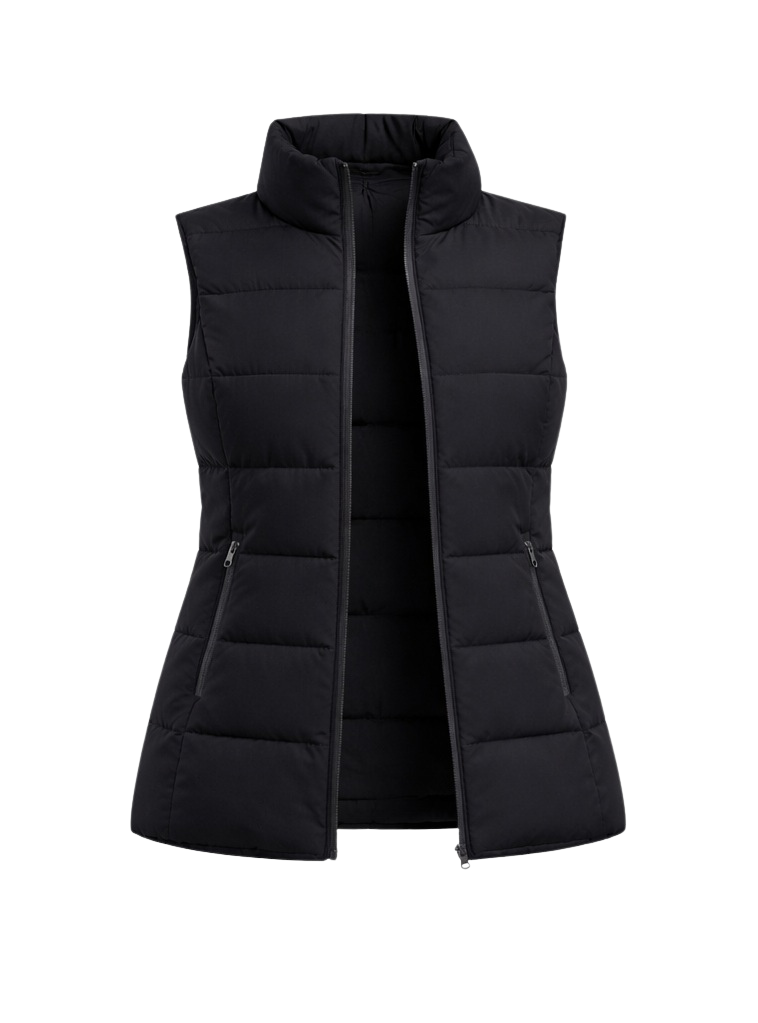 Opvarmet Vatteret Vest til Damer Sort – Dual Heating