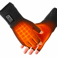 Opvarmede Fingerløse Inderhandsker – Dual Heating